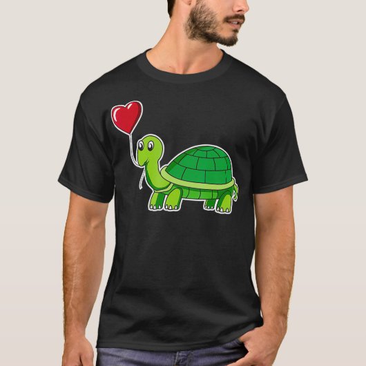 Valentijnsdag Turtle Tortoise Dierenvrienden Kind T-shirt (Voorkant)
