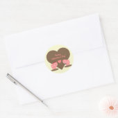 Valentijnsdag - Twee varkens in modder met hart Ronde Sticker (Envelop)