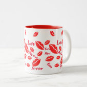 Valentijnsdag Tweekleurige Koffiemok (Voorkant rechts)