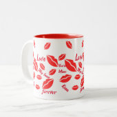 Valentijnsdag Tweekleurige Koffiemok (Voorkant links)