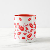 Valentijnsdag Tweekleurige Koffiemok (Center)