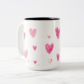 Valentijnsdag Tweekleurige Koffiemok (Voorkant links)