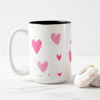 Valentijnsdag Tweekleurige Koffiemok