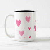 Valentijnsdag Tweekleurige Koffiemok (Links)