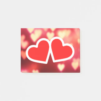 Valentijnsdag Two Hearts Love Post-it® Notes
