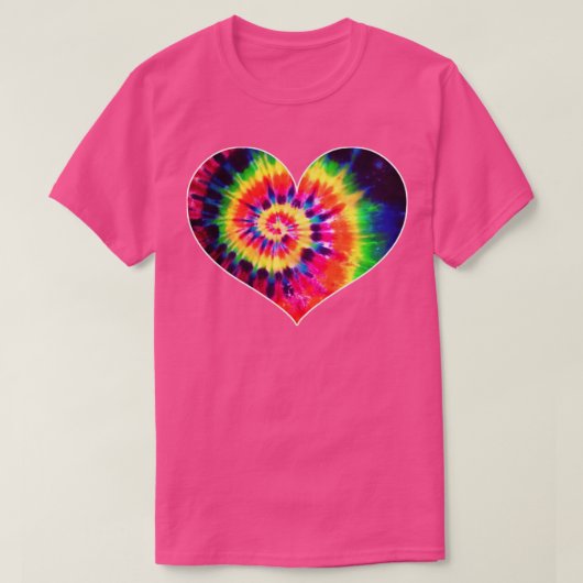 Valentijnsdag Tye Dye Heart Love T-shirt (Design voorkant)