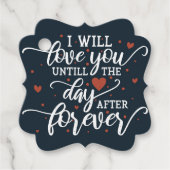 Valentijnsdag Typografie Bedankjes Labels (Voorkant)