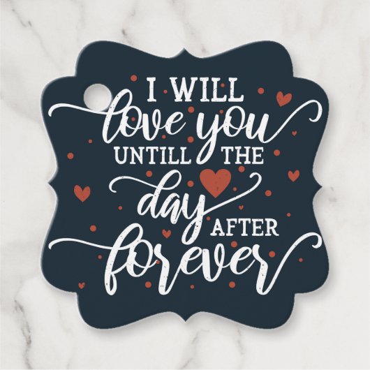 Valentijnsdag Typografie Bedankjes Labels (Voorkant)