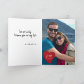 Valentijnsdag typografie foto gepersonaliseerd feestdagen kaart (Binnen)