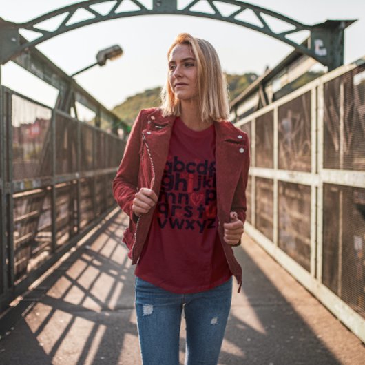 Valentijnsdag Typografie Ontwerp voor docenten T-shirt