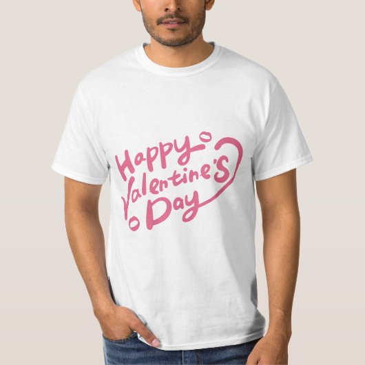 Valentijnsdag typografie uitspraken t-shirt (Voorkant)