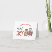 Valentijnsdag Uil Grappig Laten we het naar maken Kaart (Voorkant)