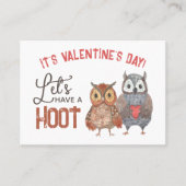 Valentijnsdag Uilen Classroom Valentijn Kaart Pack Contactkaartje (Voorkant)