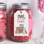 Valentijnsdag Uilen Cute Cadeaubijschriften Cadeaulabel