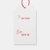 Valentijnsdag Uilen Cute Cadeaubijslags Cadeaulabel (Achterkant)