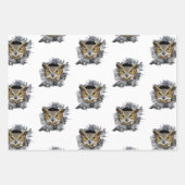 Valentijnsdag uilen Schattige inpakpapier vellen (Voorkant)