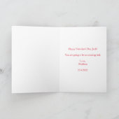 Valentijnsdag uit de bult (ongeboren baby) kaart (Binnen)