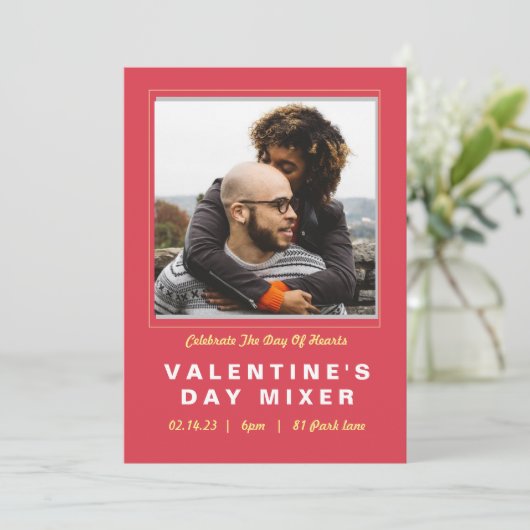 Valentijnsdag Uitnodiging (Staand voorkant)