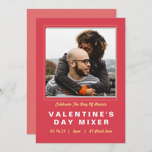 Valentijnsdag Uitnodiging (Voorkant / Achterkant)