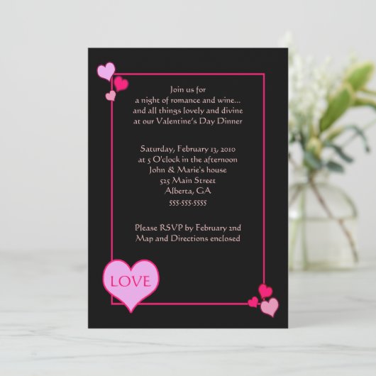 VALENTIJNSDAG: uitnodiging 5 x 7 (Staand voorkant)