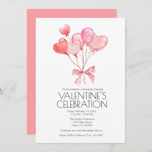 Valentijnsdag Uitnodiging 5x7 Uitnodiging (Voorkant / Achterkant)