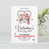 Valentijnsdag Uitnodiging Flyer (Staand voorkant)