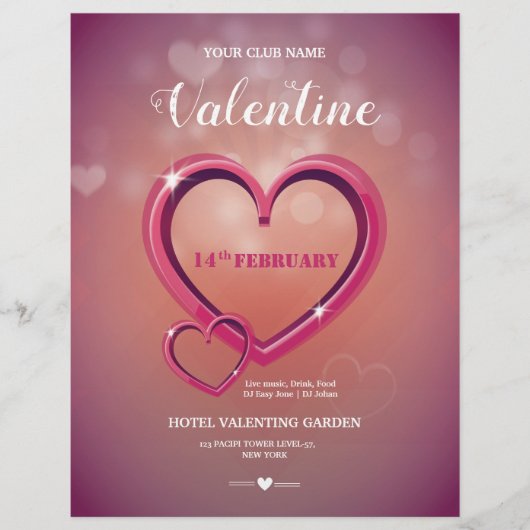 Valentijnsdag Uitnodiging Flyer (Voorkant)