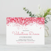 Valentijnsdag uitnodiging, Valentijnsdans Kaart (Staand voorkant)