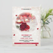 Valentijnsdag-uitnodigingskaart Kaart (Staand voorkant)