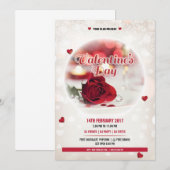 Valentijnsdag-uitnodigingskaart Kaart (Voorkant / Achterkant)