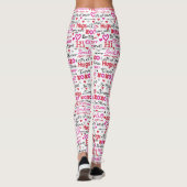 Valentijnsdag Uitspraken Woordcollage Leggings (Achterkant)
