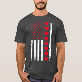 Valentijnsdag US harten T-shirt