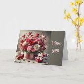 Valentijnsdag Vakantiegroetkaart Kaart (Gele Bloem)