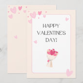 Valentijnsdag, vakantiekaarten feestdagenkaart (Voorkant / Achterkant)