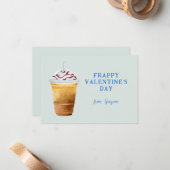 Valentijnsdag | Valentijn van vlokken Notitiekaartje (Voorkant / Achterkant in situ)