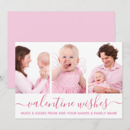 Valentijnsdag Valentijn wenst familiefoto's Kaart
