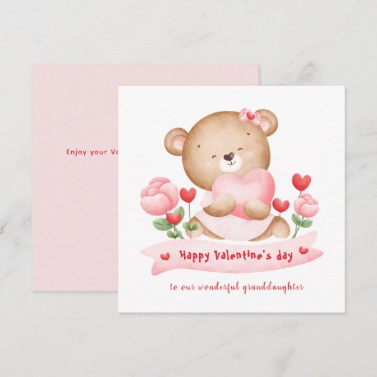 Valentijnsdag Valentijnsdag Kaart (Voorkant / Achterkant)