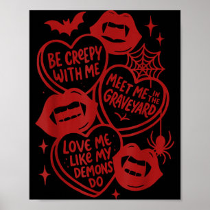 Valentijnsdag Vampier Valoween Liefhebbers Wees Ee Poster