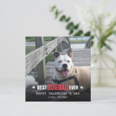 Valentijnsdag van de Dog Photo Flat Feestdagenkaart (Staand voorkant)