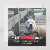 Valentijnsdag van de Dog Photo Flat Feestdagenkaart (Voorkant)