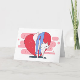 Valentijnsdag van de kat, 1950 cartoon kat feestdagen kaart