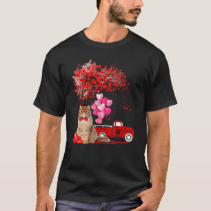 Valentijnsdag van de Perzische kattenhars T-shirt
