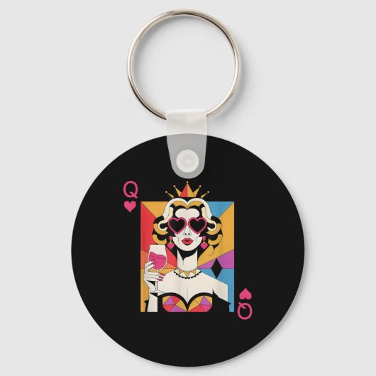 Valentijnsdag van de Queen of Hearts Sleutelhanger (Voorkant)