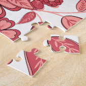 Valentijnsdag van de rode hartslag legpuzzel (Zijkant)