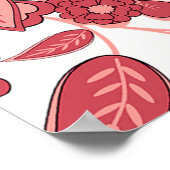 Valentijnsdag van de rode hartslag poster (Hoek)