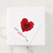 Valentijnsdag van de rode rode rode rozenrog in de bedankjes labels (In situ)