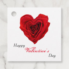 Valentijnsdag van de rode rode rode rozenrog in de bedankjes labels