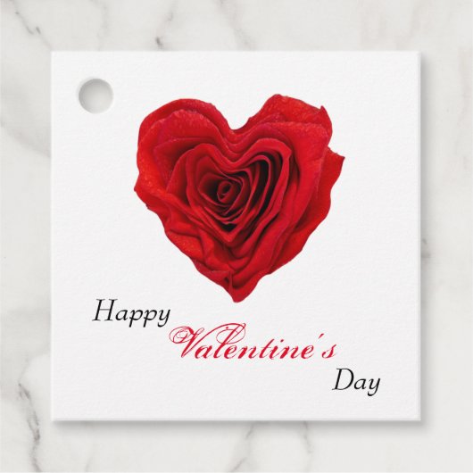 Valentijnsdag van de rode rode rode rozenrog in de bedankjes labels (Voorkant)