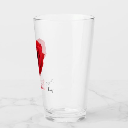 Valentijnsdag van de rode rode rode rozenrog in de glas (Links)