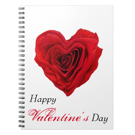 Valentijnsdag van de rode rode rode rozenrog in de notitieboek (Voorkant)